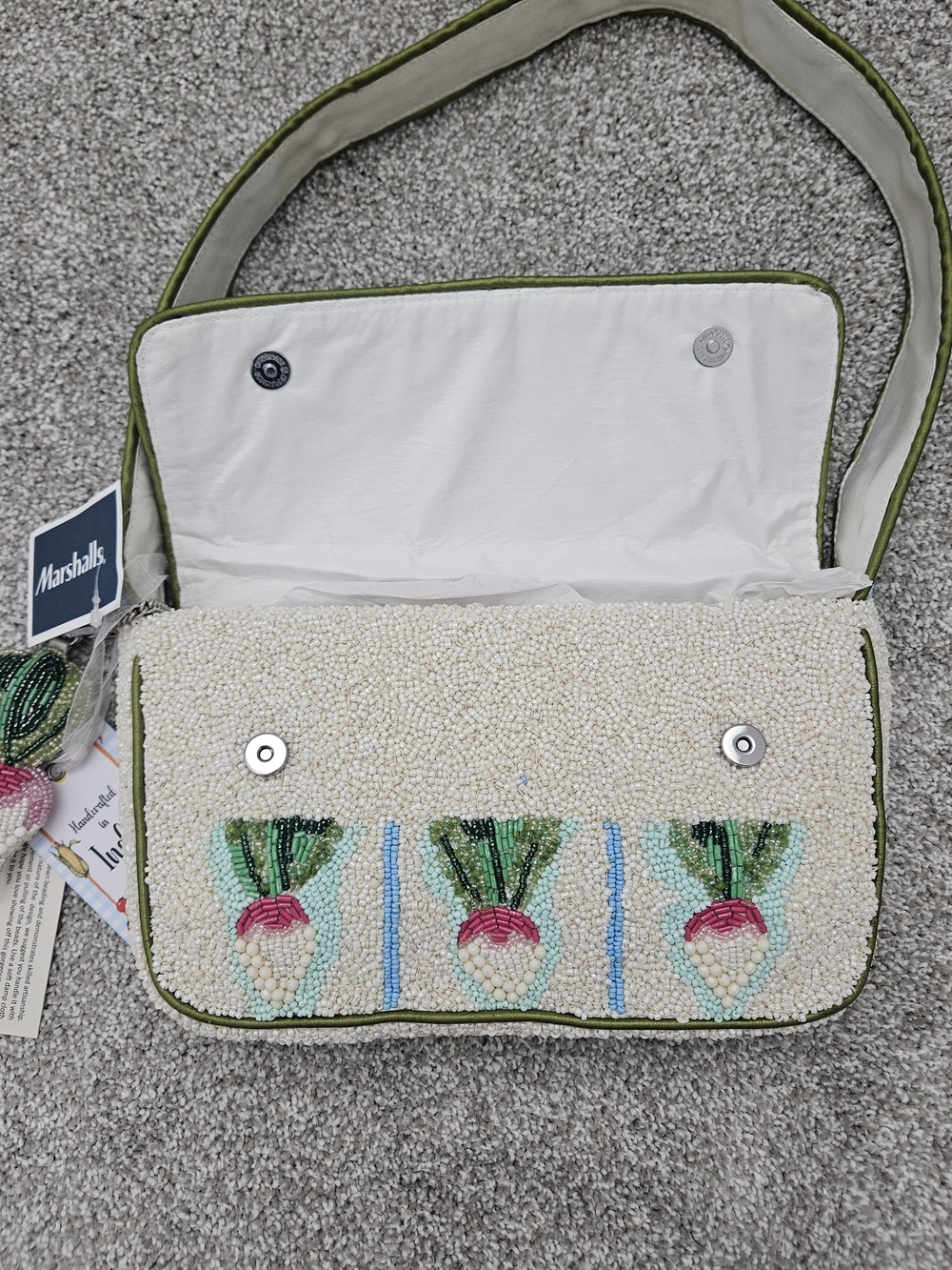 Marshalls Radish Beaded Bag - Picture 5 of 8